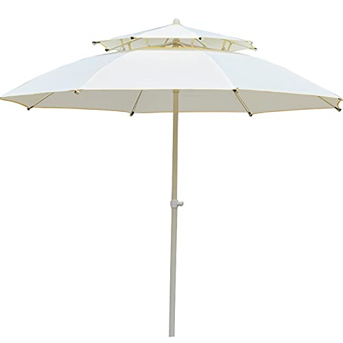 Parasol extérieur double haut Ø2,5m pour terrasse et balcon résidentiel