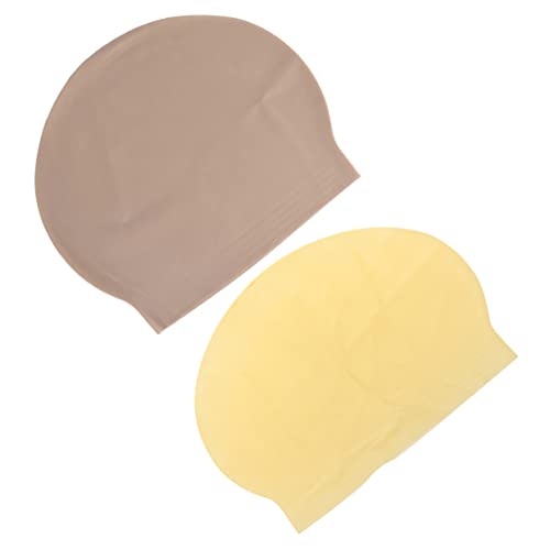 HAPINARY Bald Cap Halloween Costume Accessory 2pcs Latex Bald Head Cap for Cosplay Adults Bald Cap for Makeup Party Fav