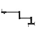 Pfister Lita Pot Filler Kitchen Faucet, 2-Handle, Wall Mounted, Single Hole, Matte Black Finish, GT533PFB