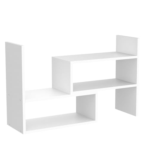 Ulrikco SJ-001 Expandable Wood Desktop Bookshelf Desktop Organizer Office Storage Rack Wood Display Shelf - Free Style Display Stand Shelf Office Supplies Storage Shelf, Adjustable Display Rack thumb #3