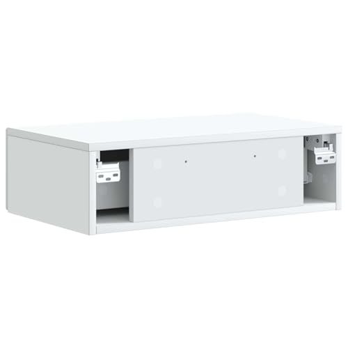 Table d'appoint murale blanche en bois étagère de chevet
