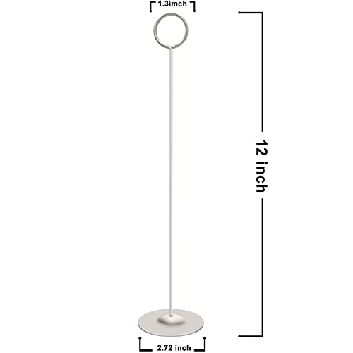 Urban Deco 16 Pieces Table Card Holder 12 Inches Matte Silver Place Steel Card Holders For Photos, Food Signs, Memo Notes, Weddings, Restaurants, Birthdays. #TOP2