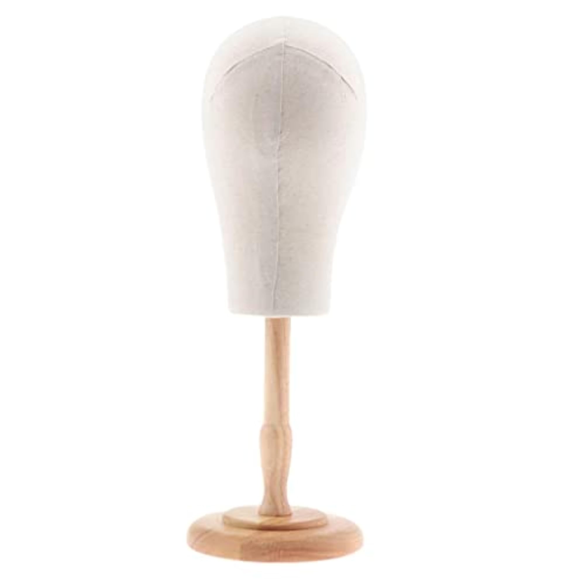 Canvas Fiberglass Mannequin Head with Stand