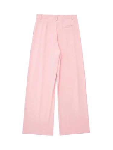 Women Two Piece Set Solid Tank Tops & Straight Leg Pants Vintage V-Neck Single Breasted Female Chic Pants Suit Gray Vest S4