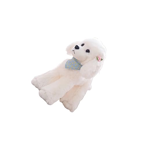 Hohopeti Caniche Blanca Peluche Juguete Adorable De Perro Decorativo De Cumpleaños