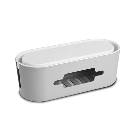 Kofebe Cable Tidy Box, Cable Storage Box, ABS Material for Hiding Messy Cables Headphone Desktop Cable Organizer Box