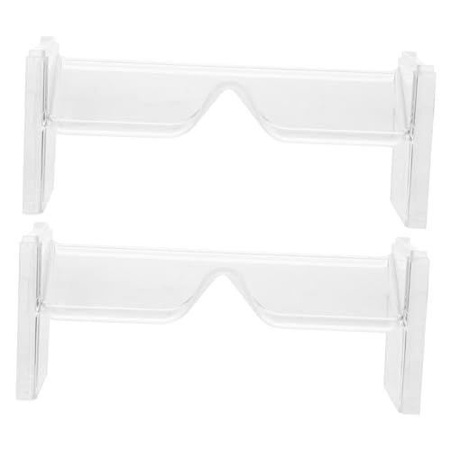 Ciieeo 2Pcs Transparent Eyeglass Holder Stand Glasses Display Rack for Sunglasses and Eyewear Organizer Modern Design for Home Office Use Storage