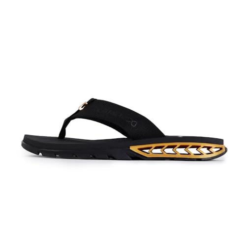 Kenner, Sandália Chinelo Kenner Rakka Flamengo Cor:Preto/Dourado;Tamanho:40