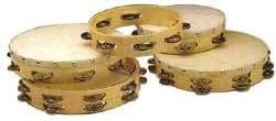 Ludwig LE4001 10" Headless Double Row Tambourines for Adults and Kids | 16 Steel Jingles | Handheld Wooden Tambourine
