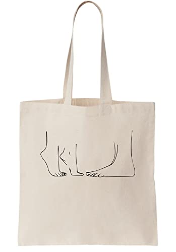 In For A Kiss Man Woman Feet Couple Goals Canvas Tote Bag