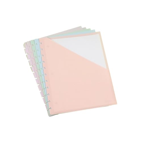 5PCS 11ホールパンチバインダー仕切りポケット3ホールパンチバインダーノートブックジャーナルプランナーノートブックリフィル用