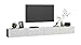 Television 240 cm TV 65 Pouces TV 240 cm Meuble Tele Industriel Longueur 240 cm TV étagère Board Suspendu TV 55 Pouces lowboard TV Table 2 Couleurs Blanc Mat accrochage/Support 4housedesign®