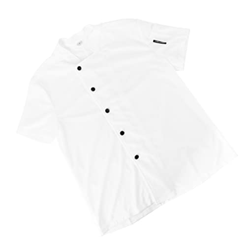 HOLIDYOYO 1 Pc Uniforme De Chef De Hotel Hombres Chaqueta De Cocinero Profesional Cocina Pantalones De Cocinero Chaqueta De Chef Personalizada para Damas Overoles Malla De Poliéster