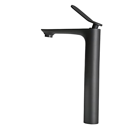 Robinet lavabo noir en laiton monotrou pour salle de bain et restauration