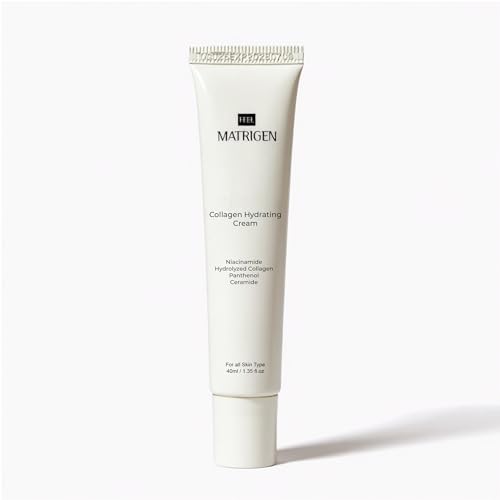 FEEL MATRIGEN Collagen Hydrating Cream with Niacinamide Hydrolyzed Collagen Panthenol & Ceramide Deep Moisture Skin Barrier Support Firmness & Radiance 1.35 fl. oz