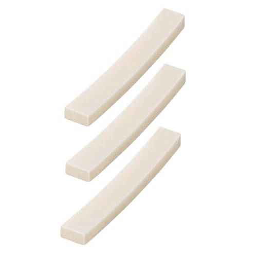 VANZACK 3Pcs Natural Bone Guitar String Nuts Durable Guitar Accessories for Enhanced Tone and Sustain Easy Installation for Electric and Acoustic Guitars Replacement Parts