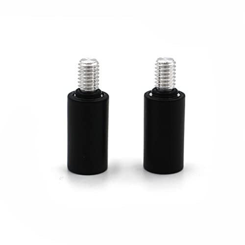 Antenna Adapter Bolts Compatible with Chevy Silverado & GMC Trucks Most Year [1x 7mm Female to 6mm Male & 1x 6mm to 6mm] (Black Adapters)