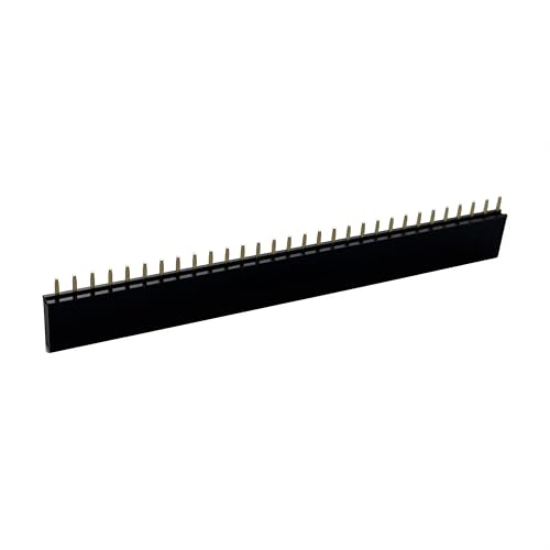 MTCELL 20 Pcs 30 Pin Female Single Row Straight Pin Header Connector with 2.54mm Pitch for PCB Board and Electronic Projects