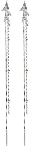 Boucles d'oreilles à tige en argent avec pampilles cristal pour soirées et mariages