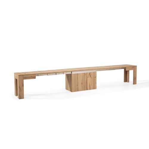 Image of Mobili Fiver, X Extendable Bench 67,5(292) x35,6 cm, Rustic Oak