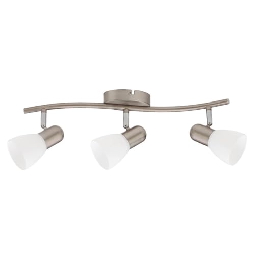Spot de plafond 3 x E14 en nickel pour éliminer les zones d'ombre