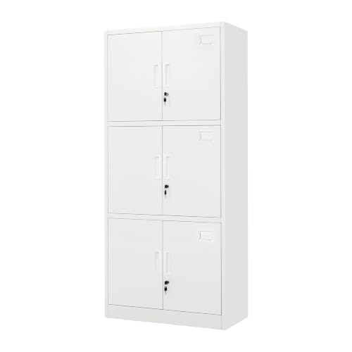 素居SUI スチール書庫 両開き 高さ180cm ホワイト [3]