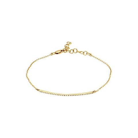 Retro Cubic Zirconia Bar Chain Bracelet 925 Sterling Silver Bracelet | Minimalist, Delicate Jewelry Gift for Her Cover