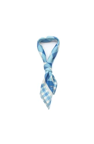 kate spade new york womens Beach Plaid Silk Bandana, Stylish & Lightweight Accessory, Ideal for Everyday4