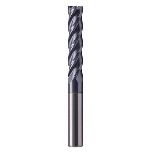 Image of 7 /16 inch 4 Flute Solid Carbide Long Square End Mill, 4 inch OAL, AlTiN Coated | 35 Helix, 7 /16 inch Cutting Dia, 7 /16 inch Shank Dia, 2 inch LOC, for Milling Alloy Steel, Carbon Steel, Cast Iron, Copper