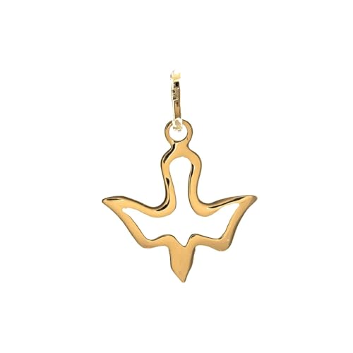 ASCALIDO pendentif colombe saint esprit en plaqué or véritable | pendentif vendu seul