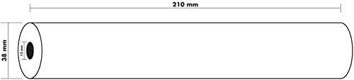 Bobines fax 210x38x12x15 en papier thermique 57g pour imprimer vos reçus de bureau
