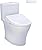 TOTO® WASHLET®+ Aquia® IV One-Piece Elongated Dual Flush 1.28 and 0.9 GPF Toilet with S7 Contemporary Electric Bidet Seat, Cotton White - MW6464726CEMFGN#01