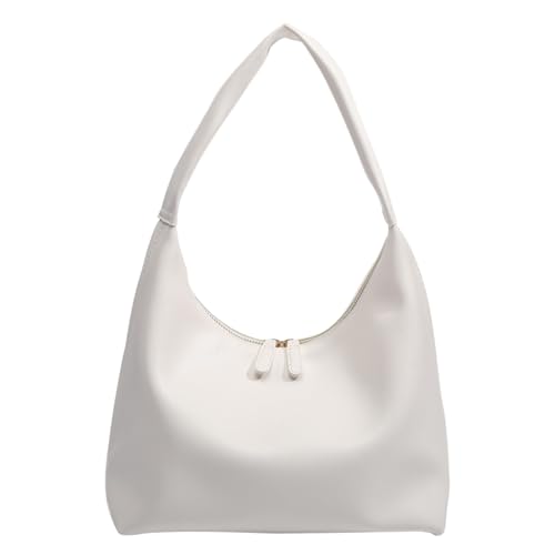 Leather Hobo Bag Small Shoulder Purses for Women Slouchy Tote Handbag Vegan Leather Crescent Bag