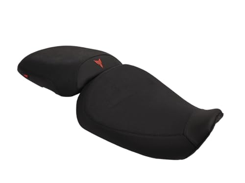 Housse de selle Yamaha Tracer 9 finition haute qualité noire et rouge