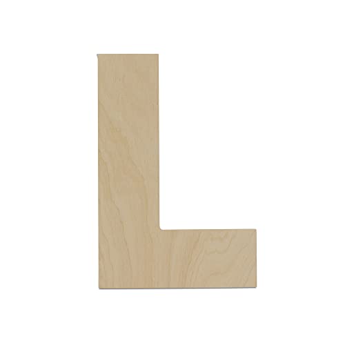 Woodpeckers Wooden Letter L Cutouts 8" - Baltic Birch - Wooden Letter Decor - Craft Wood - Pack of 1 - image 1