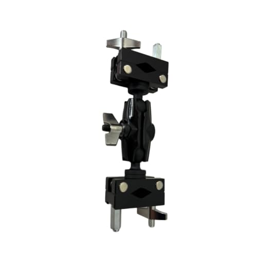 Abrazadera Universal Ajustable con Doble Articulación de Bola para Soporte de Platillos para Bateristas