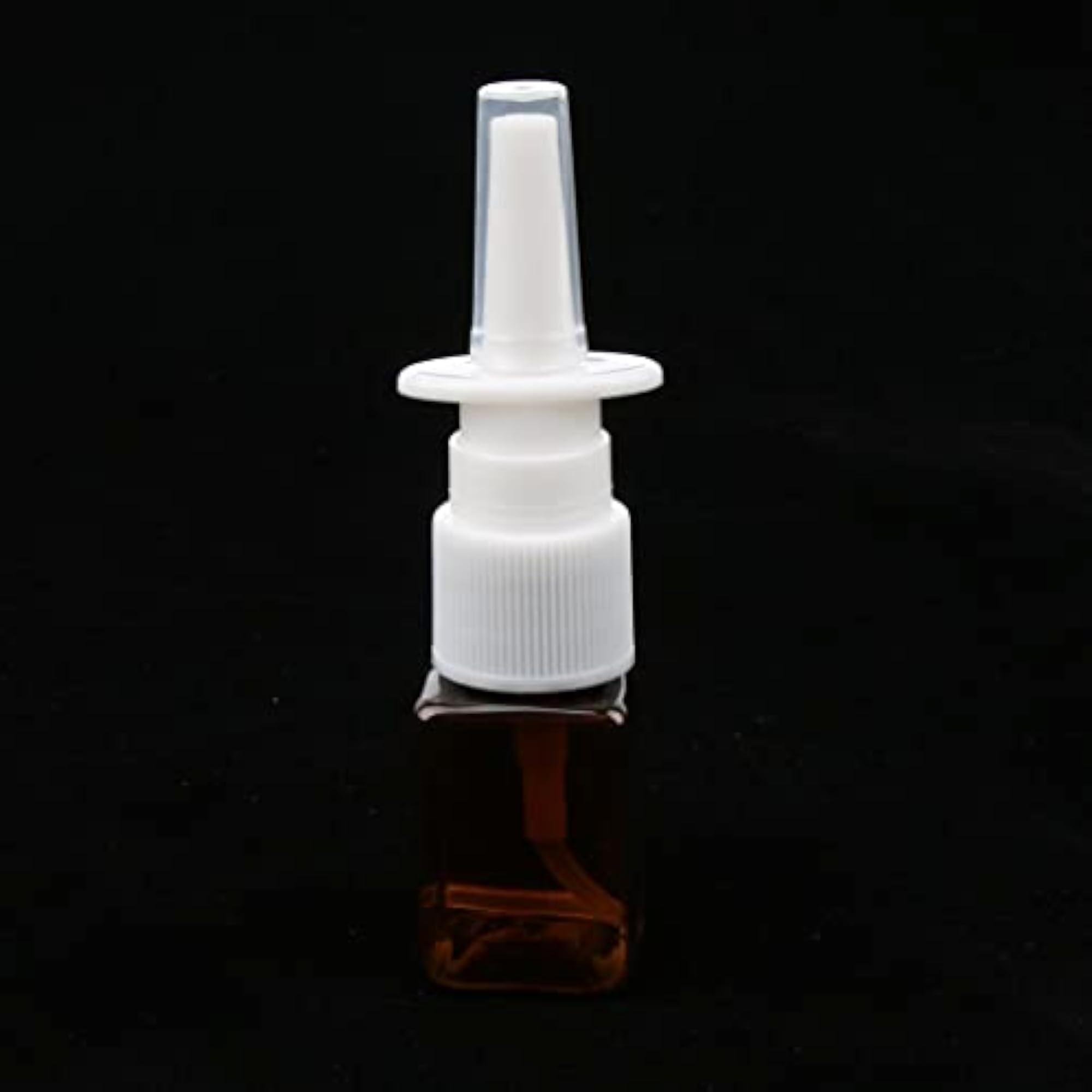 10pcs PVC Empty Refillable Nasal Spray Bottles, Amber