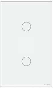 Steck, Interruptor 4X2" 2 Módulos Touch Branco Wi-Fi, Ambiente Co...