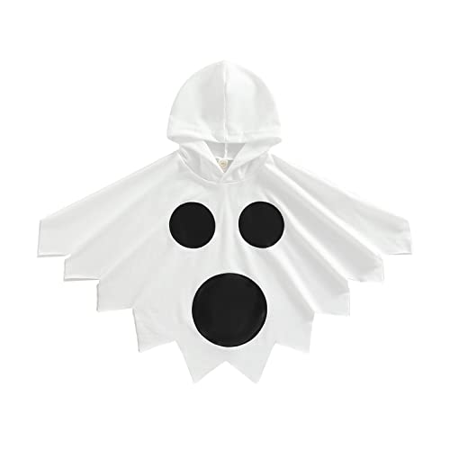 Toddler Boy Girl Halloween Hooded Cloak Ghost Costume Toddler Neutral Outfits Unisex Kids Theme Party Set (5-6 Years, Hooded Costume B)