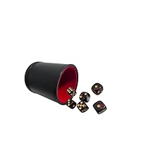 Tasse à Dés En Cuir, Intérieur Assez Doublé De Feutre, 6 Tasses Shaker Tasse à Dés En Cuir, Intérieur Assez Doublé De Feutre, 6 Tasses Shaker