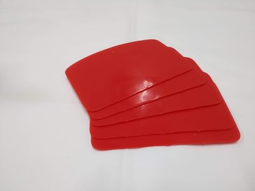 Image of Dough Scraper Bowl Scraper,Food Safe Plastic Stainless Steel Dough Cutter | Flexible Plastic Scraper Multipurpose Food Scrappers for Bread Dough Cutting,Cake Fondant Icing (Pack of 5)
