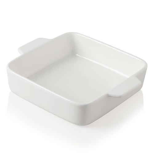 Sweejar Ceramic Baking Dish, 8 x 8 Cake Baking Pan for Brownie, Porcelain Square Bakeware with...