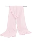 Sheer Soft Chiffon Bridal Women's Shawl For Special Occasions Ballet Pink 79