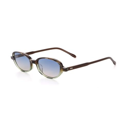 Lunettes de soleil ovales de luxe l'éclat rétro d'un été vintage pour femme