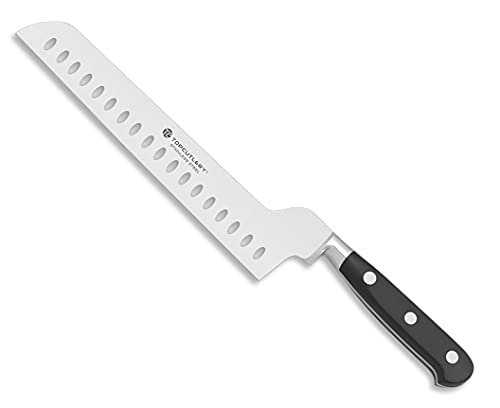 Top Cutlery - Cuchillo Profesional Cortar Queso, Mango de Polioximetileno, Hoja Alveolada de 22 cm, Acero Inox.
