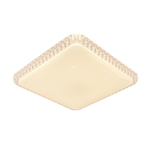 Plafon Led Efeito Cristal 40w Quadrado Sobrepor 40cm 3 Cores