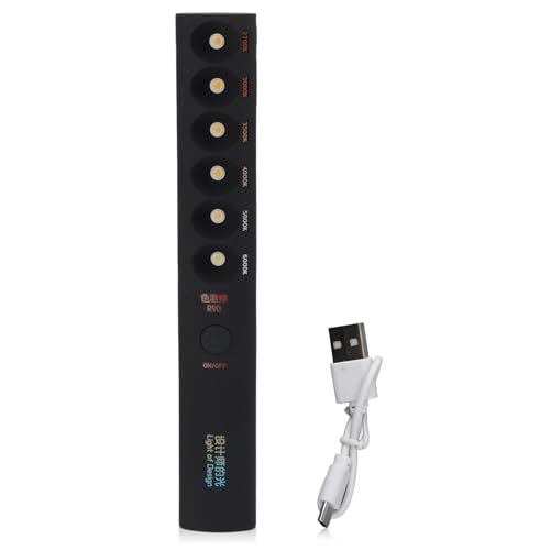 Gsycle Lámpara Portátil De Temperatura De Color, Recargable Profesional De 2700 K A 6000 K Varita De Luz Para Fotografía Herramientas De Fotografía De Pintura Con Luz Con 6 Modos Para Hogar Exteriores