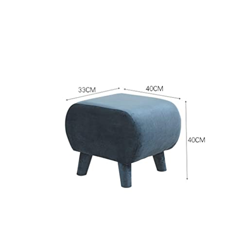 Taburete para reposapiés bajo y puf de asiento auxiliar acolchado 4