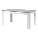 Table Rectangulaire 190x90cm Laquée Blanc Brillant et Gris Marbré de la gamme Denae. Une collection italienne de qualité pour moderniser et donner du cachet à votre intérieur.