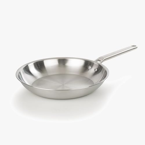 Arcos Poêle en acier inoxydable tricouche 30 cm - Sans PFAS, sans adhésif, base à induction - Cuisine saine et sûre, compatible avec four et lave-vaisselle